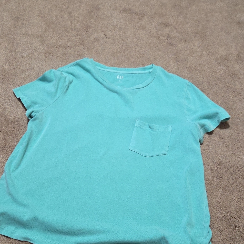 GAP Women's Aqua Short Sleeve Tee